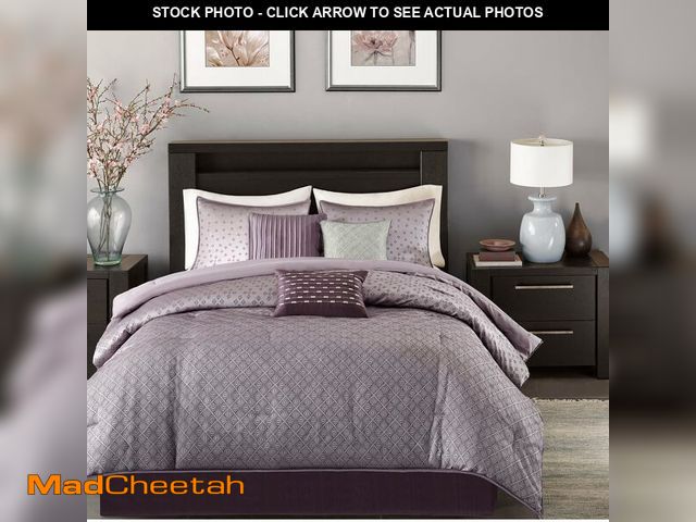 Lot 74-14068224 - Madison Park Biloxi Jacquard Comforter Set - Modern Geometric Design, All Season Down Alternative Co...