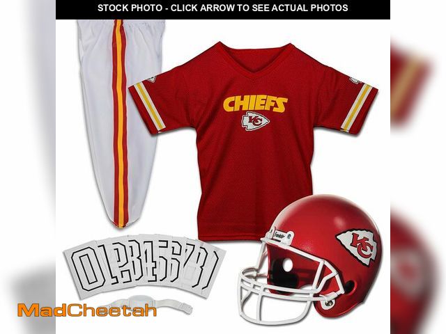 Lot 74-12768965 - Franklin Sports Kansas City Chiefs Kids Football Uniform Set - NFL Youth Football Costume for Boys &...