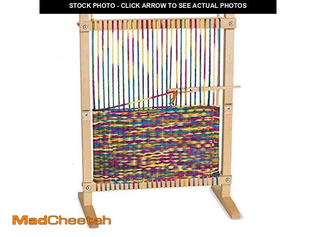 Lot 74-12366189 - Melissa &amp; Doug Wooden Multi-Craft Weaving Loom: Extra-Large Frame (22.75 x 16.5 inches) - UNUSED