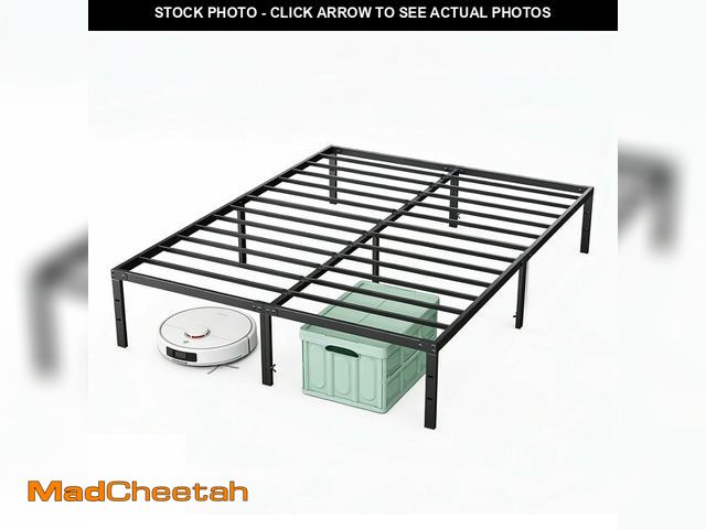 Lot 74-14582140 - Sweetcrispy Queen Bed Frame, Metal Slats Platform Bed Frame, 12 Inch - UNUSED