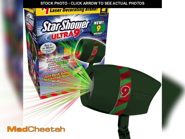 Lot 74-12313271 - Star Shower Ultra 9 AS-SEEN-ON-TV with 9 Enhanced Modes for Spectacular Outdoor Holiday Laser Lighti...