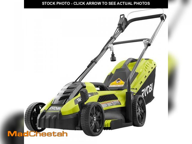 Lot 74-12032446 - RYOBI 13 in. 11 Amp Corded Electric Walk Behind Push Lawn Mower - UNUSED