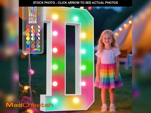 Lot 74-12714048 - Ledido 4FT Marquee Light Up Letters, 34 Colors Changing Marquee Letter 4 Feet Tall with Remote, Big ...