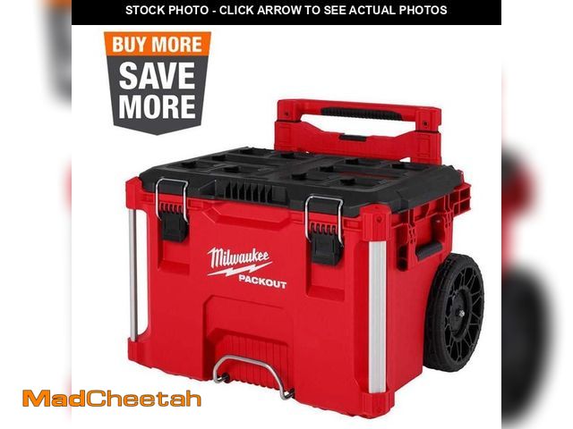 Lot 74-12773324 - Milwaukee PACKOUT 22 in. Rolling Modular Tool Box Low Profile Handle - USED