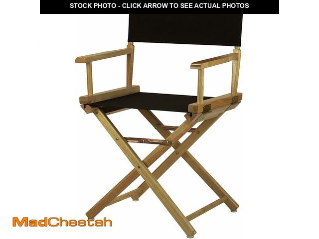 Lot 74-14304696 - Casual Home 18" Director's Chair Natural Frame with Black Canvas - UNUSED