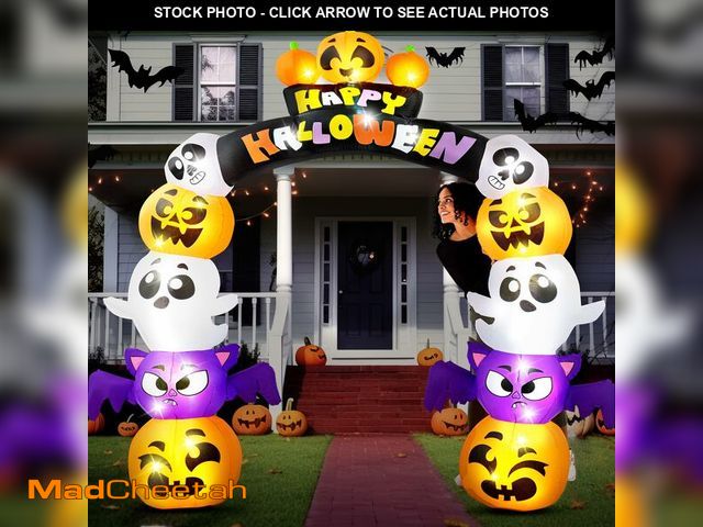 Lot 74-12702216 - Joiedomi 8 FT Cute Halloween Inflatables Pumpkin Archway Outdoor Decoration, Archway Halloween Blow ...