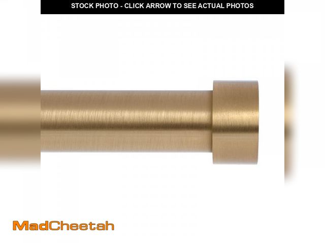 Lot 74-12444064 - VOIIY Gold Curtain Rods for Windows 18 to 45 Inch(1.5-3.75 Feet),1" Diameter Drapery Rods with Moder...