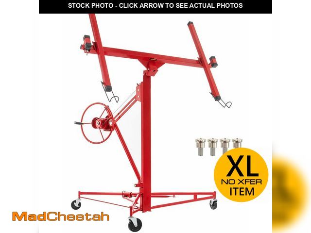 Lot 74-12631175 - VEVOR Drywall Lift, 16ft Drywall Panel Hoist, Drywall Rolling Lifter of 150lb Load Capacity Lifting ...