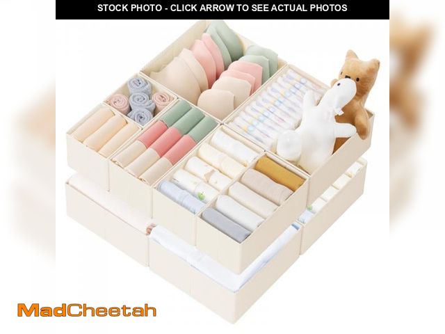 Lot 74-11548515 - Criusia Drawer Organizer Clothes, 10 Pack Dresser Organizer for Baby Clothes, Underwear, Sock- Folda...
