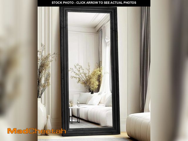 Lot 74-12105183 - ABSWHLM Full Length Mirror 71"x30" Solid Wood Frame Floor Large Mirror for Living Room, Bedroom Hang...