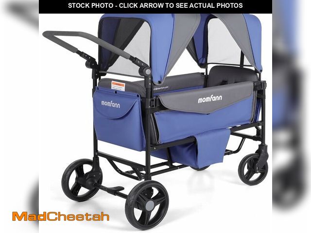 Lot 74-12633228 - MOMFANN Stroller Wagon for 2 Kids,Foldable Wagon Stroller with Canopy, All-Terrain Parent Organizer,...