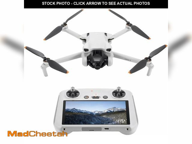 Lot 74-10087158 - DJI Mini 3 (DJI RC) , Lightweight 3x Mechanical Gimbal Mini Camera Drone with 4K HDR Video, 38-min F...