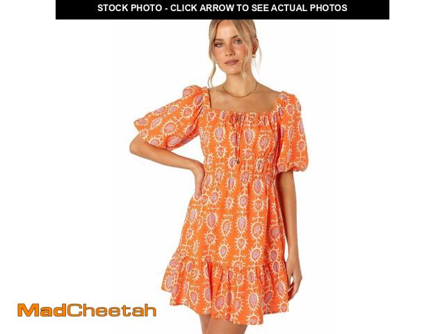 Lot 74-13628823 - Petal &amp; Pup Carmen Off Shoulder Mini Dress - Orange Print 10 - USED