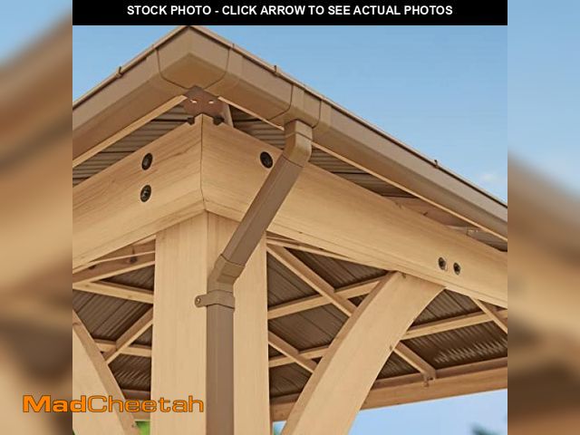 Lot 74-12134032 - Beige Rain Gutter Kit for Yardistry 12  X 16  Meridian Gazebo - UNUSED
