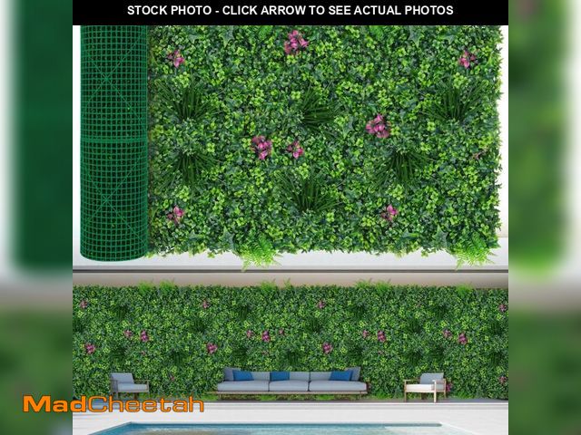 Lot 74-12540551 - EverNature Artificial Grass Wall Roll Panels, 40"x120"(33.33 SQFT) Greenery Backdrop with Mint Plant...