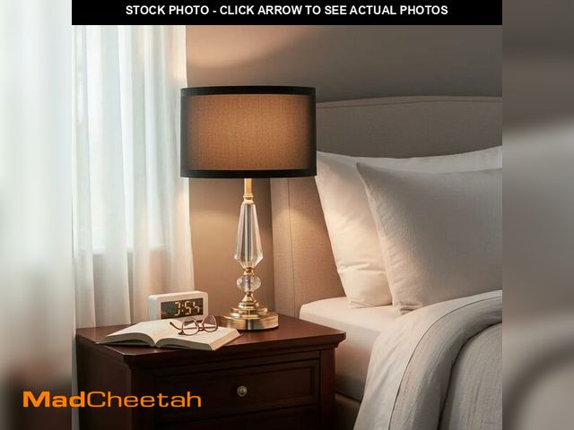 Lot 74-14150017 - LYJRSMNX Crystal Table Lamp, Multi-Style Bedside Lamp for Bedroom Living Room Office (Crystal Pillar...