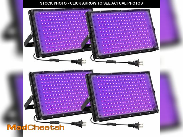 Lot 74-14433631 - Waygor 200W LED Black Lights for Glow Party IP65 Waterproof UV Blacklight Floodlight 395nm Black Lig...