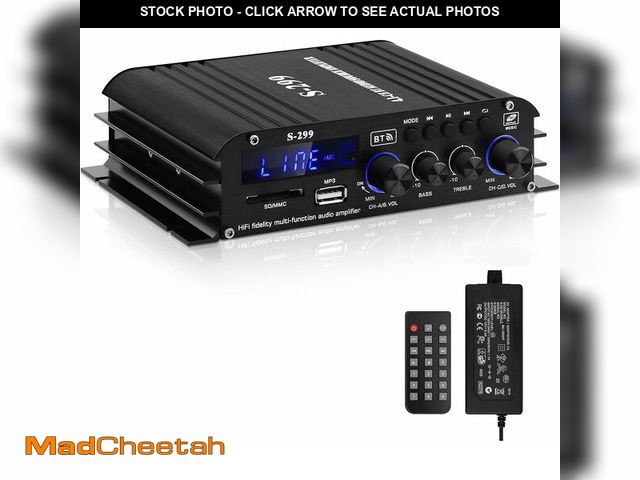 Lot 74-10956385 - Audio Power Amplifier for Home Speakers -S-299 Bluetooth 5.0 Power Amplifier 4.1 Channel RMS 40Wx4 S...