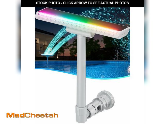 Lot 74-14430626 - Pool Fountain with 7-Color LED Lights, Above/Inground Pool Fountain Lights with Remote Control, Adju...