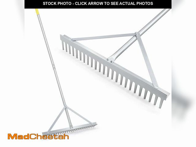 Lot 74-14353521 - Colwelt 24 Aluminum Landscape Rake with 68" Handle - UNUSED