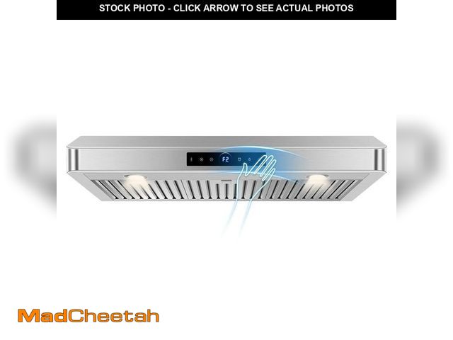 Lot 74-14467021 - *SCRATCHED* Hooure 36 in. 1200 CFM Ducted Under Cabinet Range Hood in Stainless Steel with 4-Speed S...