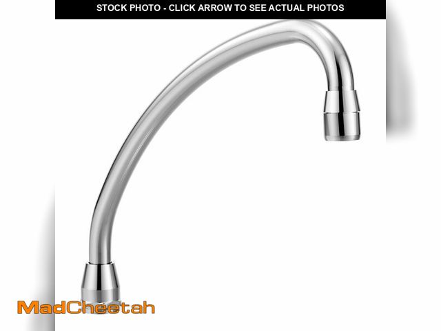 Lot 74-12605564 - Moen S0070 Commercial M-Dura Gooseneck Spout, 9.5-Inch Reach, 6.5-Inch to Aerator, Chrome - UNUSED