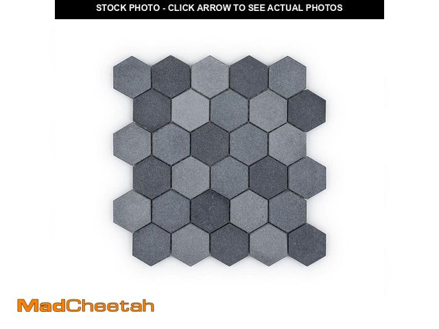 Lot 74-12862149 - Jeffrey Court Industrial Loft Charcoal 11.25 in. x 11.75 in. Hexagon Honed Terrazzo Wall and Floor M...