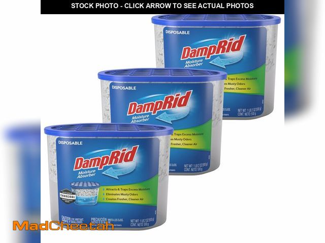 Lot 74-14425173 - DampRid Fragrance Free Disposable Moisture Absorber &amp; Odor Remover with Activated Charcoal, 18 o...