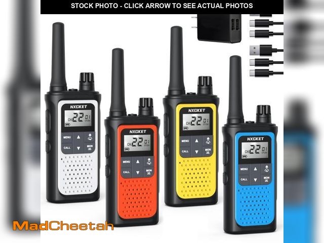 Lot 74-12538271 - NXGKET Walkie Talkies for Adults Long Rang NOAA Weather Alerts, Rechargeable Walkie Talkies 2 Way Ra...