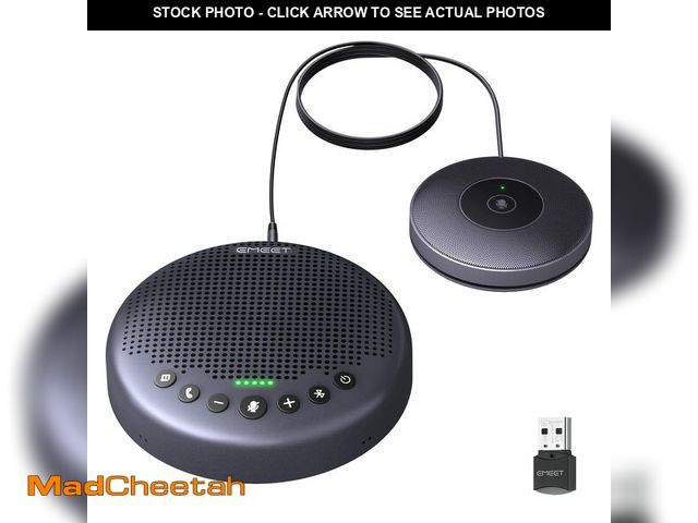 Lot 74-14296615 - EMEET Conference Speaker and Microphone w/8+1 Mics, 360ÃÂ° Voice Pickup, Noise Reduce, Bluetooth/US...