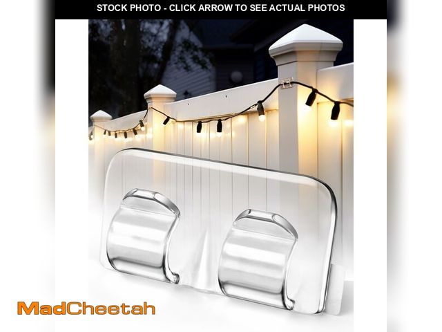 Lot 74-12712949 - Hooks for Outdoor String Lights Clips: 40Pcs Heavy Duty Light Hook with Waterproof Adhesive Strips -...