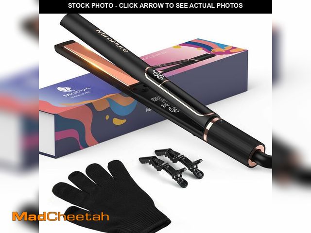 Lot 74-14211344 - MiroPure Flat Iron Hair Straightener, 1 Inch Titanium Plates Hair Straightener with 15S Heat-up, Pro...