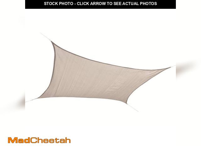 Lot 74-12517616 - Vigoro 8 ft. x 12 ft. Almond Rectangle Shade Sail - UNUSED