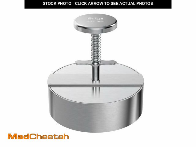 Lot 74-14378799 - Brigii 304 Stainless Steel Burger Press,Hamburger Patty Maker, Heavy Duty Stainless Steel Burger Pre...