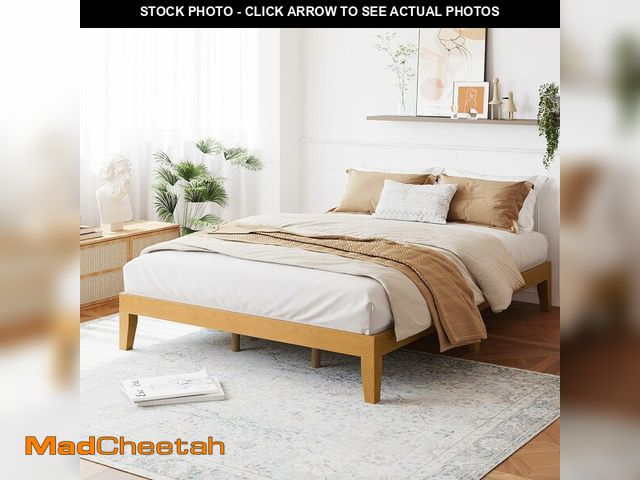 Lot 74-13071154 - COLAMY 12 Inch Queen Size Platform Bed FrameÃ¯Â¼ÅSturdy Wood Bed Frame with Wood Slat Support, No B...