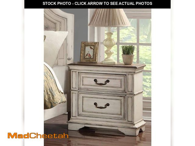 Lot 74-12992843 - NEW CLASSIC HOME FURNISHINGS New Classic Furniture Anastasia Antique White 2-drawer Nightstand - UNU...