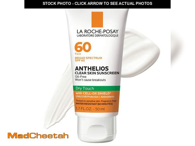 Lot 74-13962383 - La Roche-Posay Anthelios Clear Skin Sunscreen Dry Touch SPF 60, Oil Free Sunscreen For Face, Oil Abs...