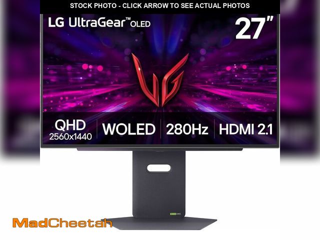 Lot 74-13710021 - LG 27GX700A-B 27-inch Ultragear QHD (2560 x 1440) OLED Gaming Monitor, 280Hz, 0.03ms, NVIDIA G-Sync,...