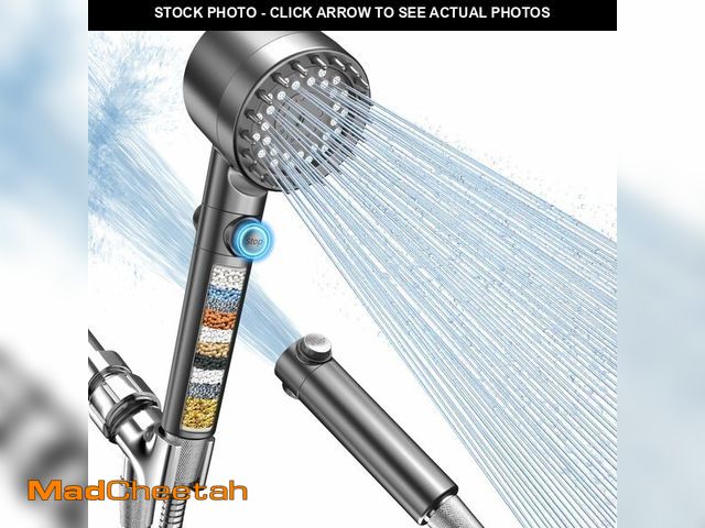 Lot 74-13960299 - FEELSO Filtered Shower Head with Handheld, High Pressure 4 Spray Showerhead with Filters &amp; Upgra...