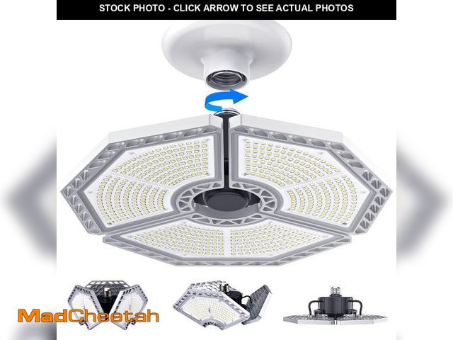 Lot 74-12308735 - KERNOWO LED Garage Lights, 140W 18500 Lumens Garage Lighting, 6000K Daylight with Deformable Three P...