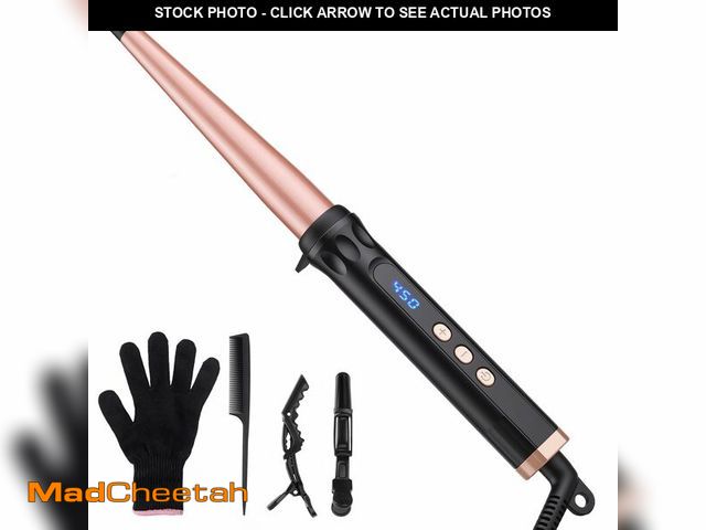 Lot 74-13549011 - Tapered Curling Wand Iron 0.5 to 1 Inch with Tourmaline Ceramic Long Barrel, Hair Curler for Long Sh...