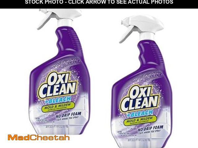 Lot 74-12184652 - OxiClean plus Bleach, No Drip Foam, Mold &amp; Mildew Bathroom Stain Remover 30 fl oz. 8 pack - UNUS...