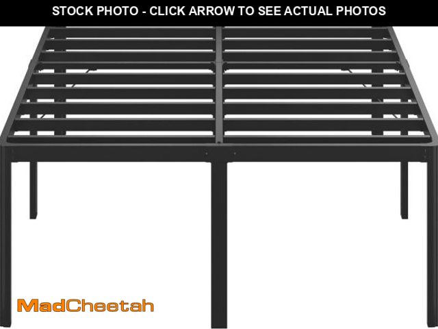 Lot 74-12540953 - Lutown-Teen 25 Inch High Full Size Bed Frame with Rounded Corner Legs, Sturdy Mattress Foundation, H...