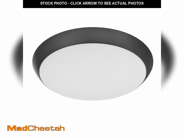 Lot 74-14444832 - Commercial Electric 11 in. Matte Black Motion Sensor Integrated LED Dimmable Selectable CCT Flush Mo...