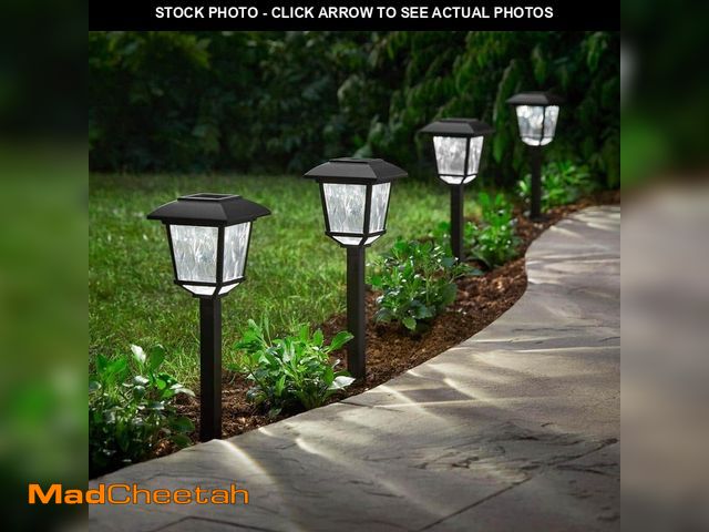 Lot 74-13051633 - (ONE BROKEN ) Terrace Park 10 Lumen Black LED Weather Resistant Outdoor Solar Path Light with Plasti...