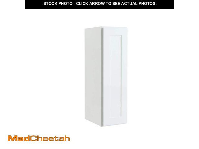 Lot 74-13049663 - Courtland 9 in. W x 12 in. D x 30 in. H Assembled Shaker Wall Kitchen Cabinet in Polar White - UNUSE...