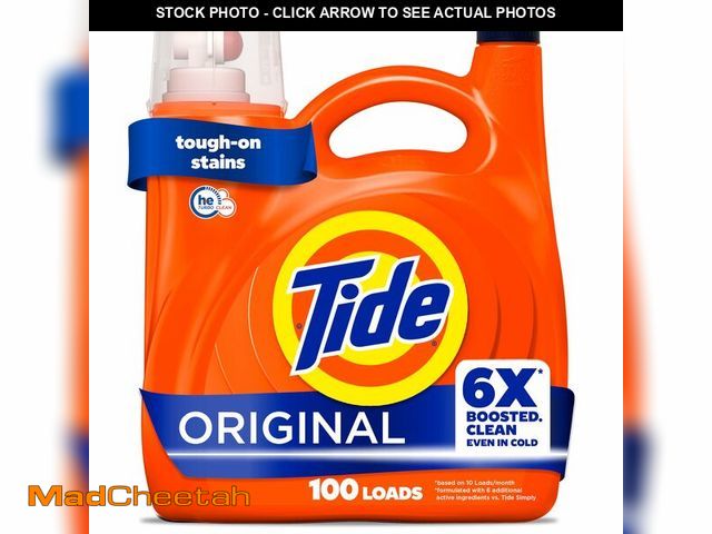 Lot 74-14153771 - Liquid Laundry Detergent, Original Scent, 125 fl oz, 100 Loads, Boosted Clean Even in Cold Water wit...