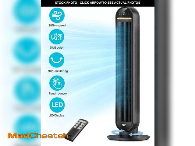 Lot 74-14608592 - DREO 36" Tower Fan, 20dB Ultra Quiet Fans for Home, 8 Speeds &amp; 4 Modes,  28ft/s Powerful Airflow...
