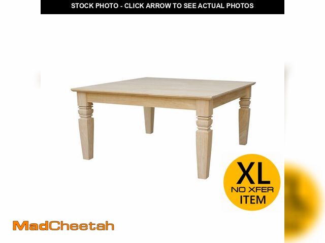 Lot 74-12571163 - International Concepts, 18"H Java Square Coffee Table, Farmhouse, Living Room Furniture, Sturdy Soli...