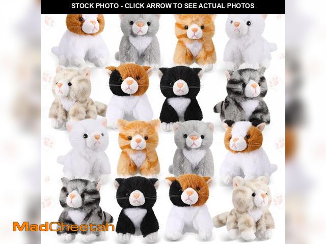 Lot 74-12438548 - Leitee 16 Pcs Cat Stuffed Animals Bulk 5 Inch Kitten Plush Toy Assorted Cute Stuffed Cat Gift Small ...